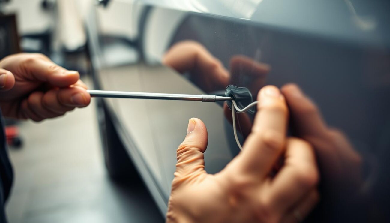 mobile paintless dent repair process